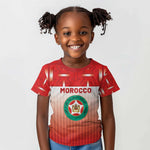Custom Morocco Football Kid T shirt 1994 Retro Red Version - African Pride