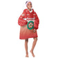 Custom Morocco Football Kid Wearable Blanket Hoodie 1994 Retro Red Version - African Pride