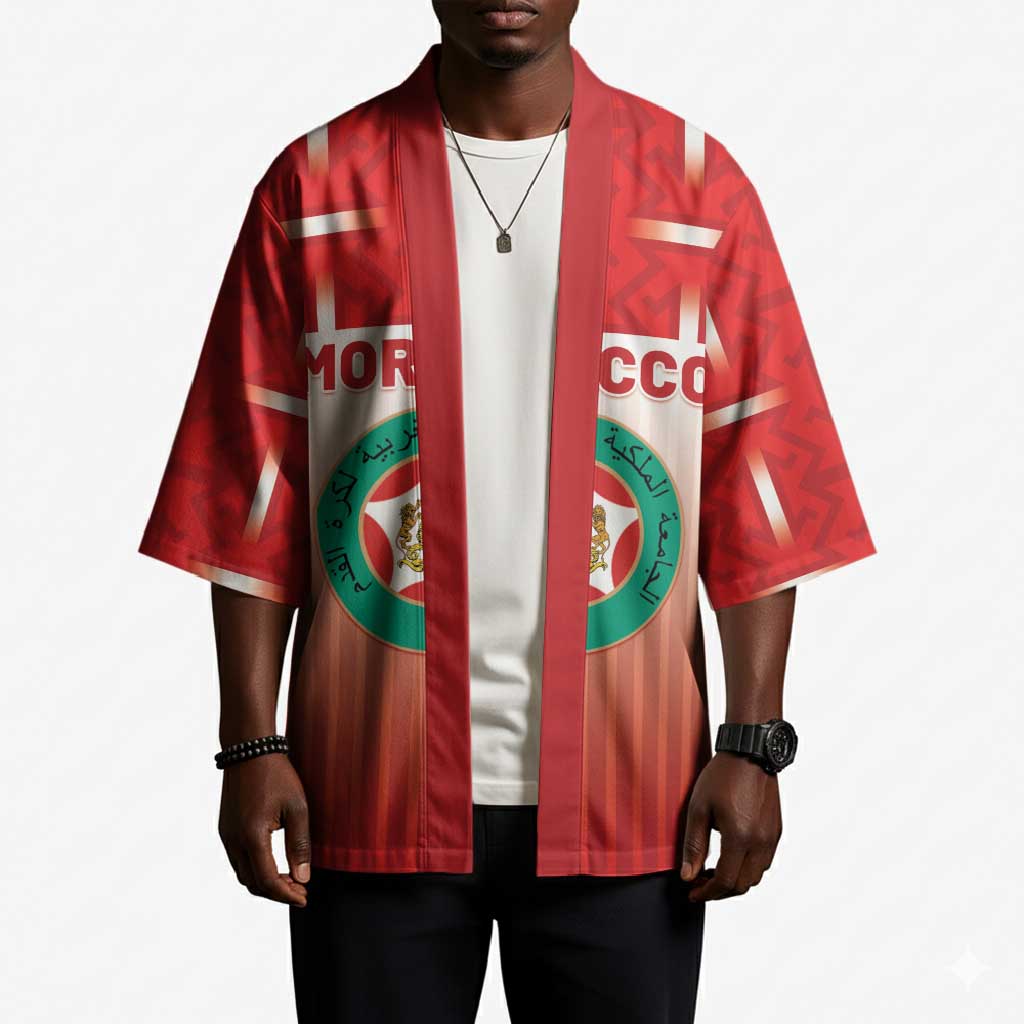Custom Morocco Football Kimono 1994 Retro Red Version - African Pride