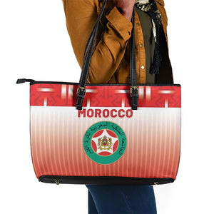 Morocco Football Leather Tote Bag 1994 Retro Red Version - African Pride