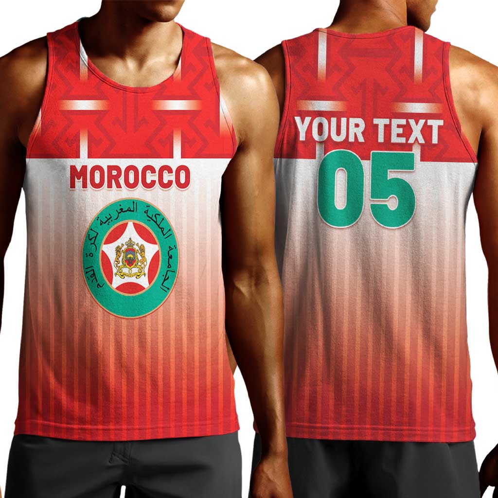 Custom Morocco Football Men Tank Top 1994 Retro Red Version - African Pride