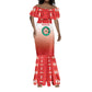 Custom Morocco Football Mermaid Dress 1994 Retro Red Version - African Pride
