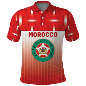 Custom Morocco Football Polo Shirt 1994 Retro Red Version - African Pride