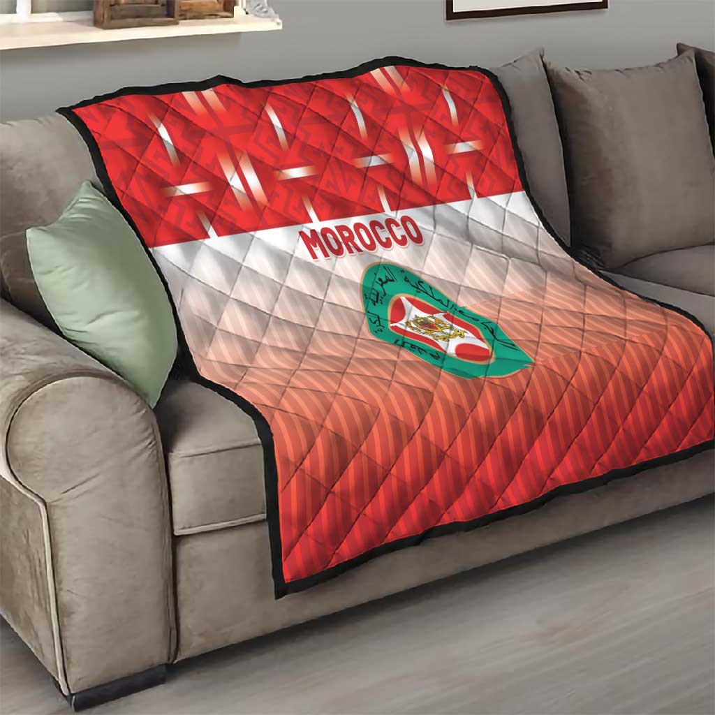 Morocco Football Quilt 1994 Retro Red Version - African Pride