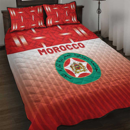 Morocco Football Quilt Bed Set 1994 Retro Red Version - African Pride