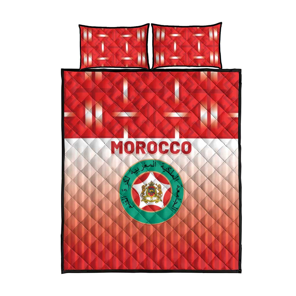 Morocco Football Quilt Bed Set 1994 Retro Red Version - African Pride