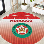 Morocco Football Round Carpet 1994 Retro Red Version - African Pride