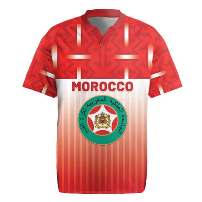 Custom Morocco Football Rugby Jersey 1994 Retro Red Version - African Pride