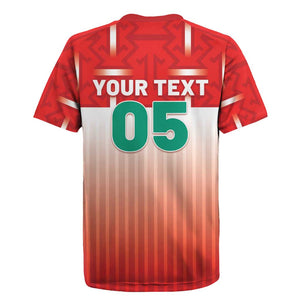 Custom Morocco Football Rugby Jersey 1994 Retro Red Version - African Pride