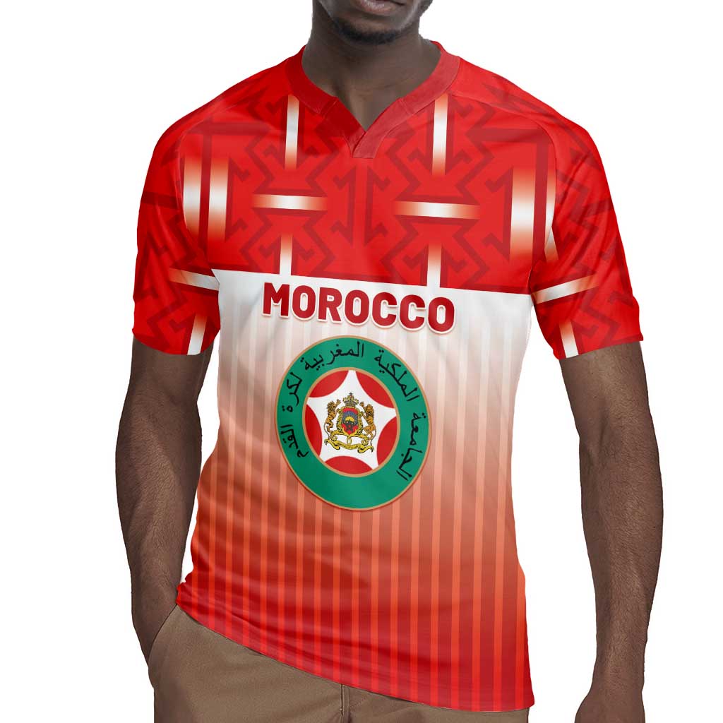 Custom Morocco Football Rugby Jersey 1994 Retro Red Version - African Pride