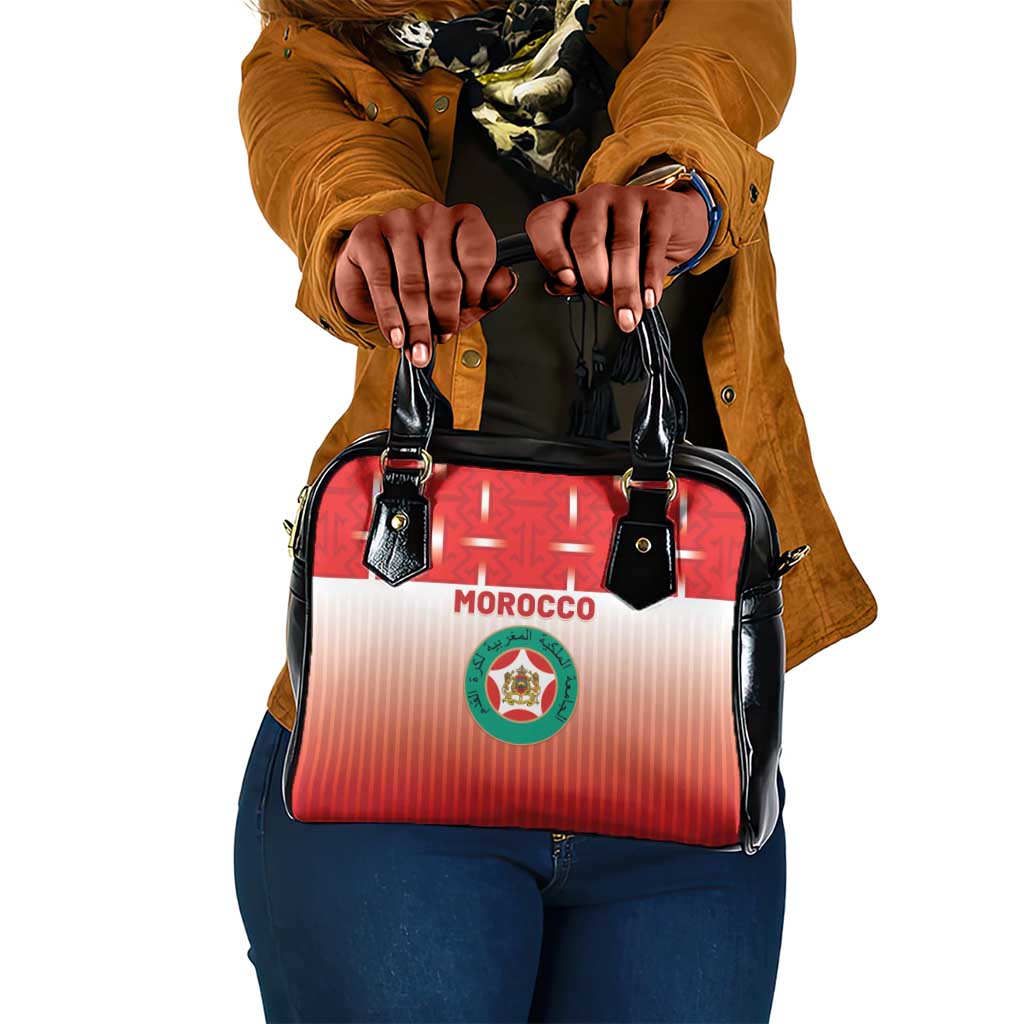 Morocco Football Shoulder Handbag 1994 Retro Red Version - African Pride