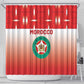 Morocco Football Shower Curtain 1994 Retro Red Version - African Pride