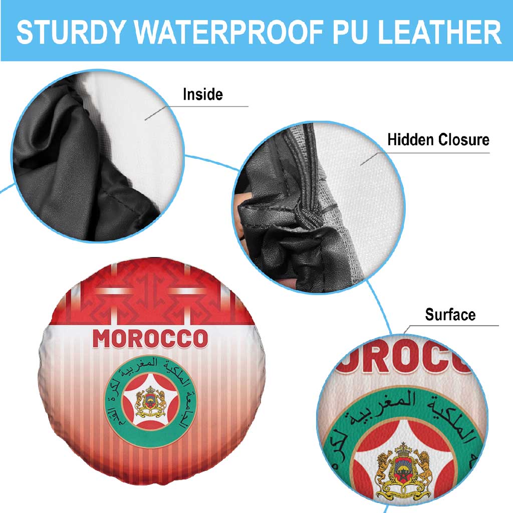 Morocco Football Spare Tire Cover 1994 Retro Red Version - African Pride