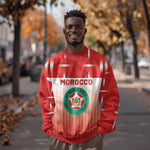 Custom Morocco Football Sweatshirt 1994 Retro Red Version - African Pride