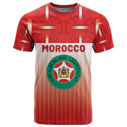 Custom Morocco Football T shirt 1994 Retro Red Version - African Pride