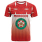 Custom Morocco Football T shirt 1994 Retro Red Version LT05