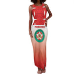 Custom Morocco Football Tank Maxi Dress 1994 Retro Red Version - African Pride