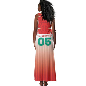 Custom Morocco Football Tank Maxi Dress 1994 Retro Red Version - African Pride