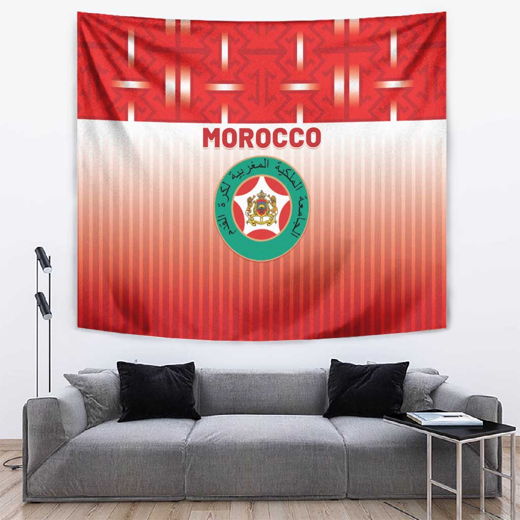 Morocco Football Tapestry 1994 Retro Red Version - African Pride