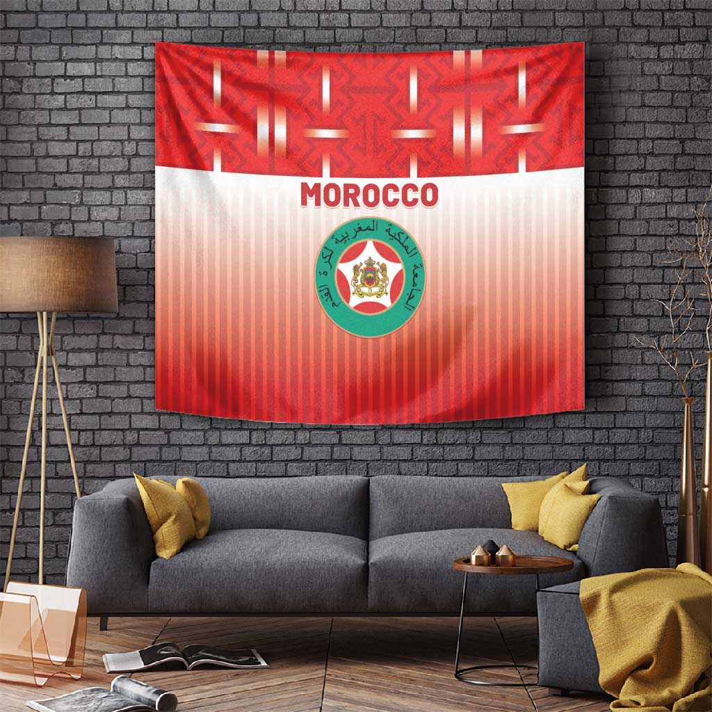 Morocco Football Tapestry 1994 Retro Red Version - African Pride