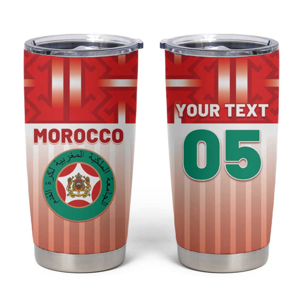 Custom Morocco Football Tumbler Cup 1994 Retro Red Version - African Pride
