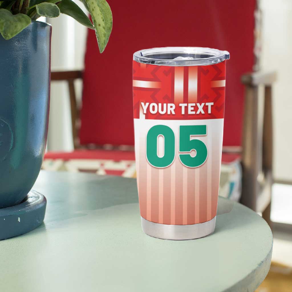 Custom Morocco Football Tumbler Cup 1994 Retro Red Version - African Pride