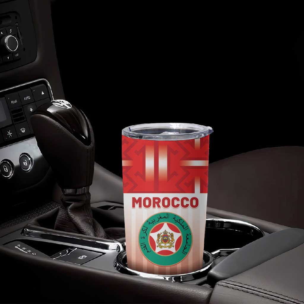 Custom Morocco Football Tumbler Cup 1994 Retro Red Version - African Pride