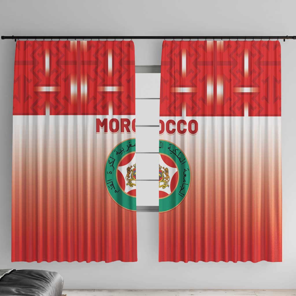 Morocco Football Window Curtain 1994 Retro Red Version - African Pride