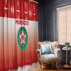 Morocco Football Window Curtain 1994 Retro Red Version - African Pride