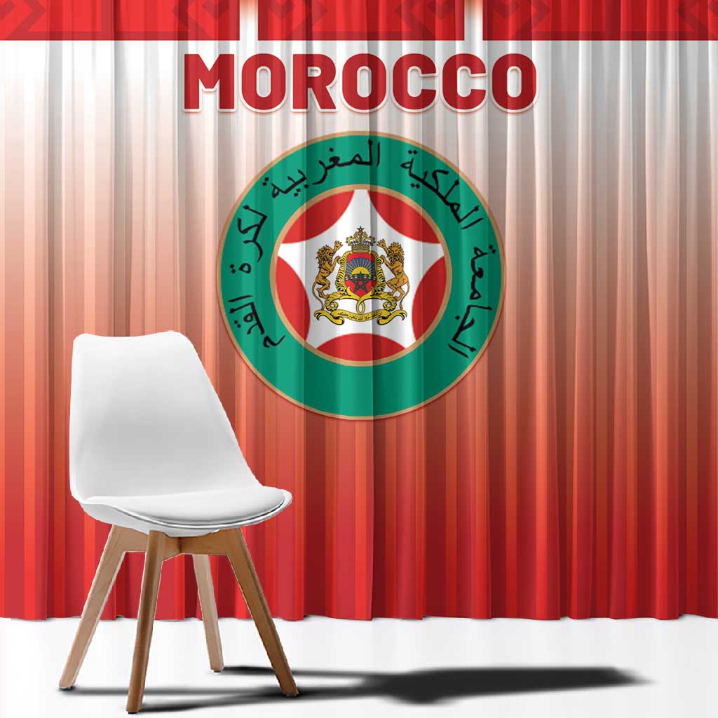 Morocco Football Window Curtain 1994 Retro Red Version - African Pride