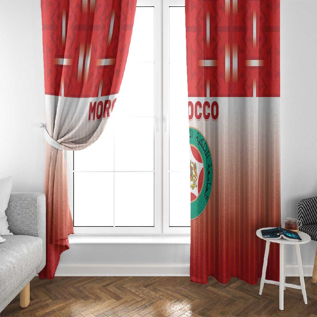 Morocco Football Window Curtain 1994 Retro Red Version - African Pride