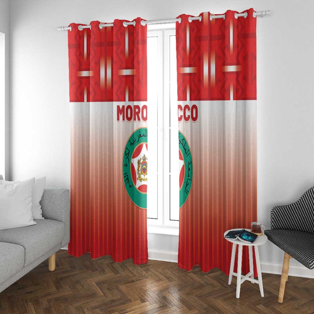 Morocco Football Window Curtain 1994 Retro Red Version - African Pride