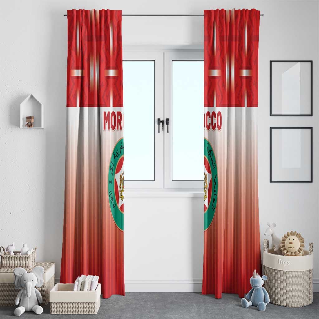 Morocco Football Window Curtain 1994 Retro Red Version - African Pride