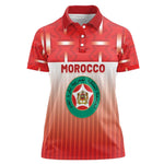 Custom Morocco Football Women Polo Shirt 1994 Retro Red Version - African Pride