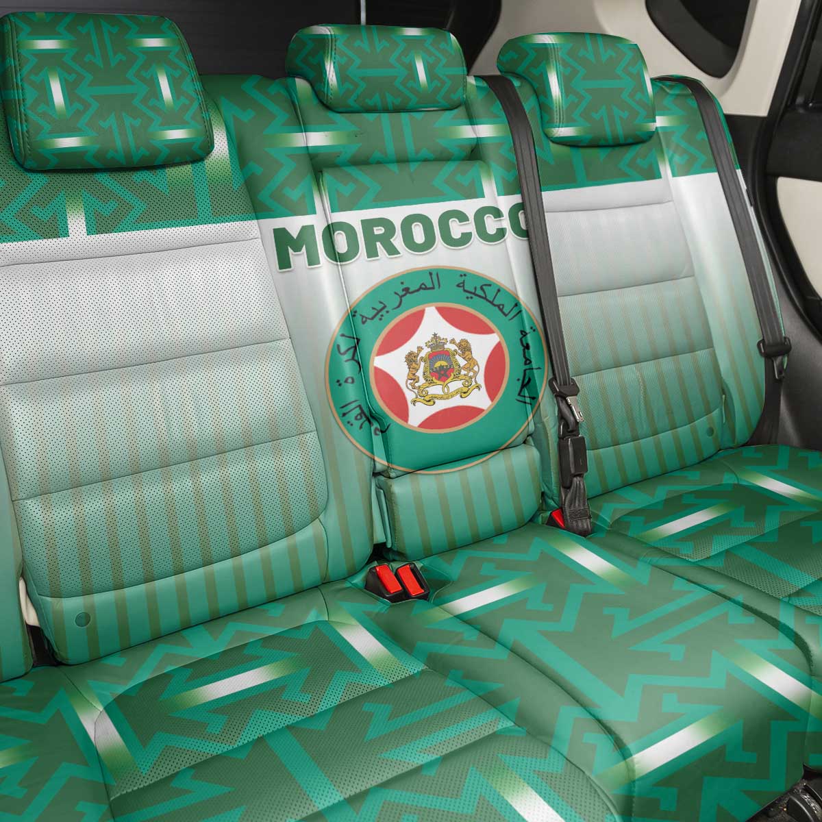 Morocco Football Back Car Seat Cover 1994 Retro Green Version - African Pride