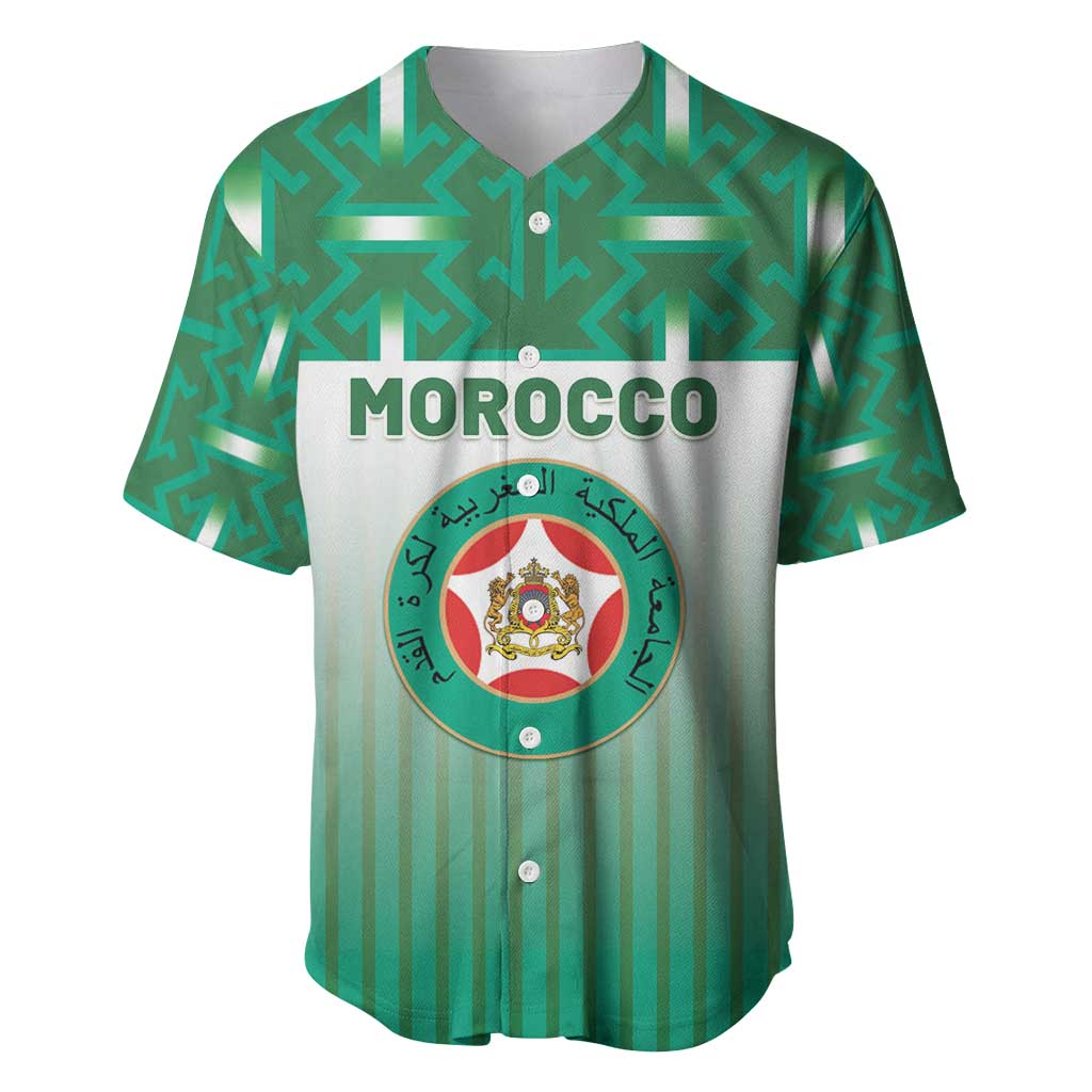 Custom Morocco Football Baseball Jersey 1994 Retro Green Version - African Pride