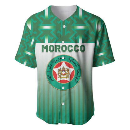 Custom Morocco Football Baseball Jersey 1994 Retro Green Version - African Pride