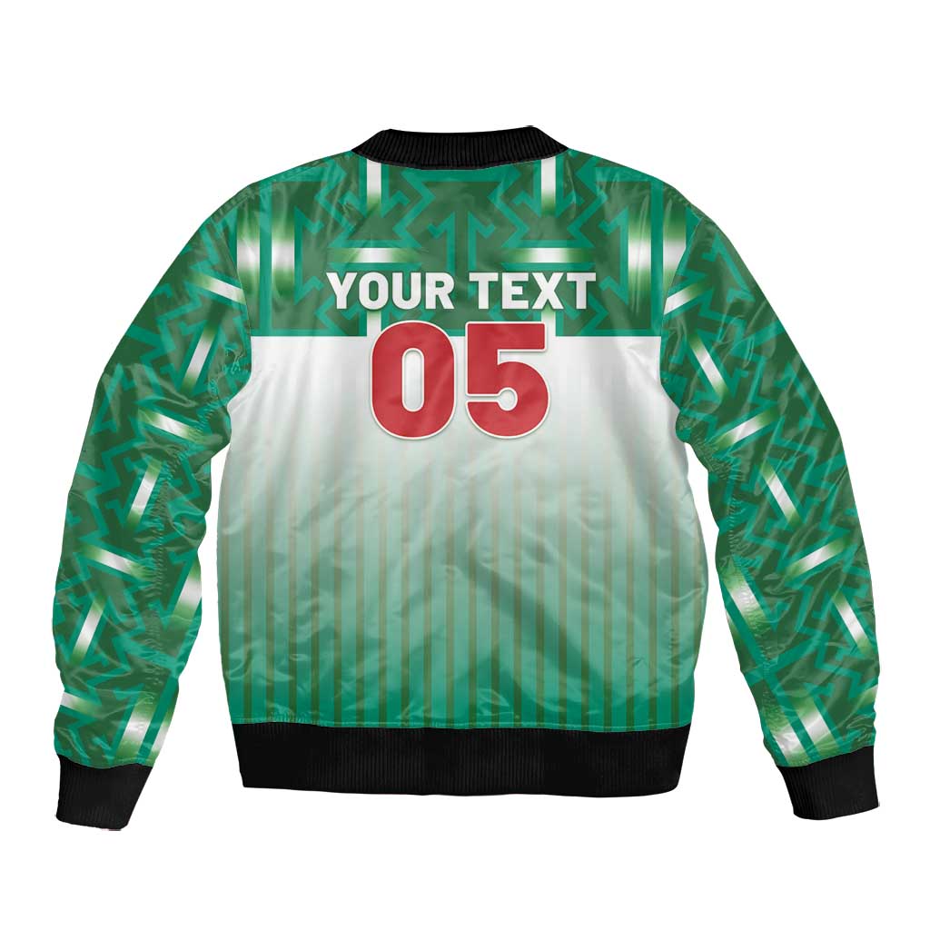 Custom Morocco Football Bomber Jacket 1994 Retro Green Version - African Pride