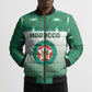 Custom Morocco Football Bomber Puffer Jacket 1994 Retro Green Version - African Pride