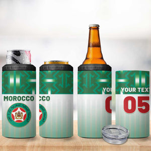 Custom Morocco Football 4 in 1 Can Cooler Tumbler 1994 Retro Green Version - African Pride