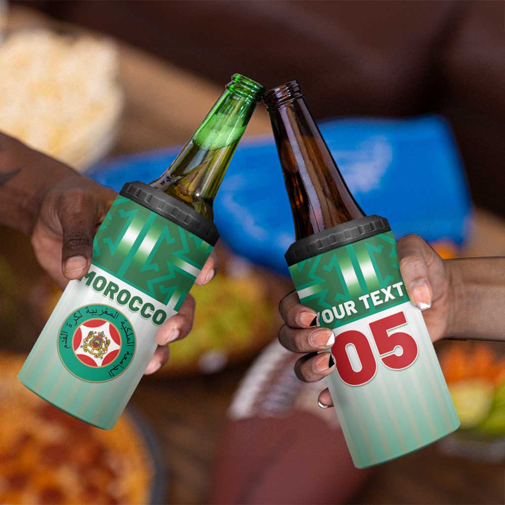 Custom Morocco Football 4 in 1 Can Cooler Tumbler 1994 Retro Green Version - African Pride