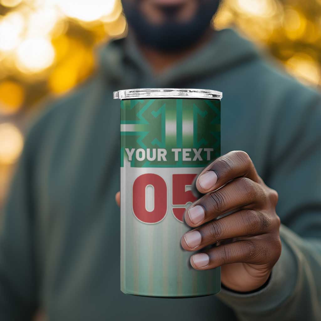 Custom Morocco Football 4 in 1 Can Cooler Tumbler 1994 Retro Green Version - African Pride