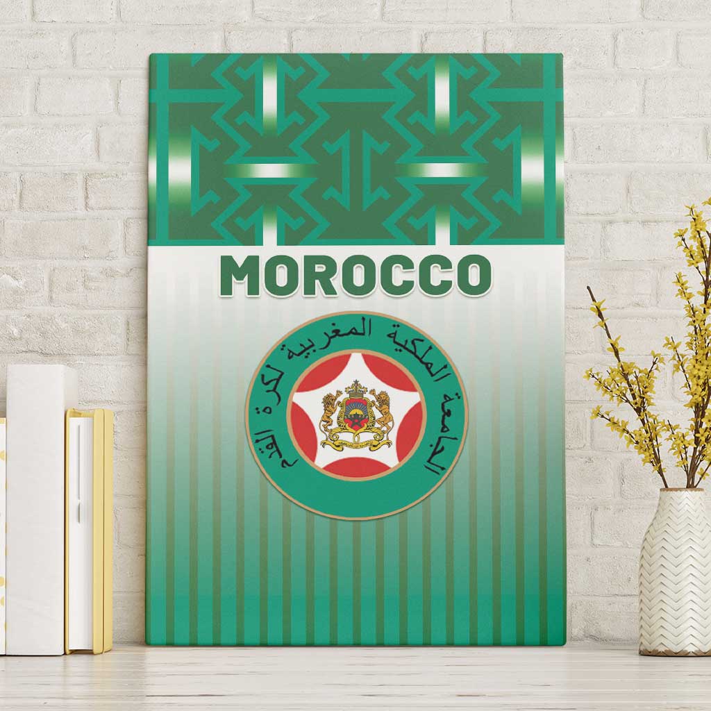 Morocco Football Canvas Wall Art 1994 Retro Green Version - African Pride
