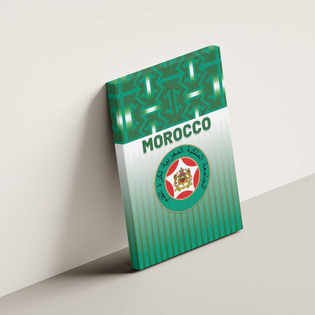 Morocco Football Canvas Wall Art 1994 Retro Green Version - African Pride