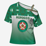 Custom Morocco Football Cross Shoulder Shirt 1994 Retro Green Version - African Pride