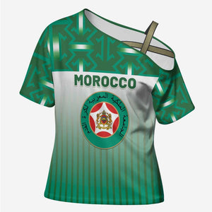 Custom Morocco Football Cross Shoulder Shirt 1994 Retro Green Version - African Pride