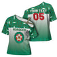 Custom Morocco Football Cross Shoulder Shirt 1994 Retro Green Version - African Pride