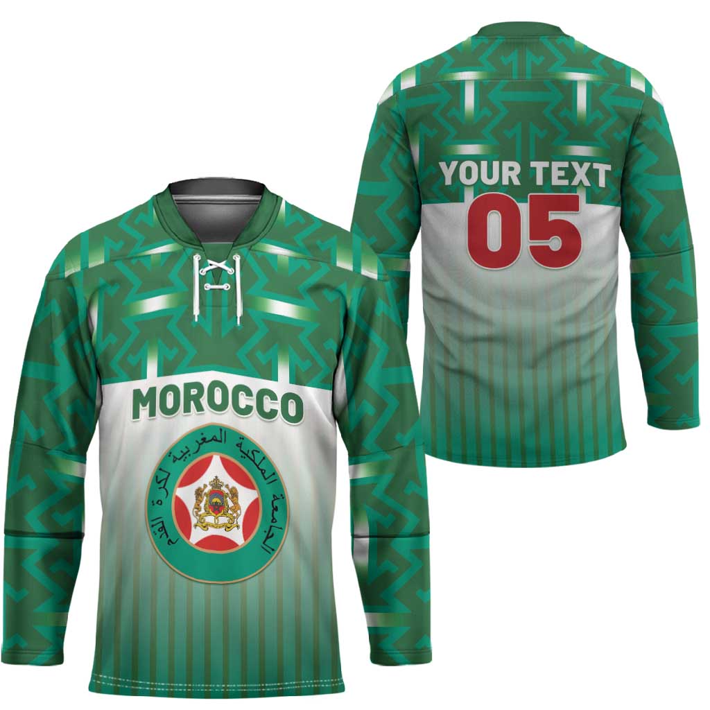 Custom Morocco Football Hockey Jersey 1994 Retro Green Version - African Pride