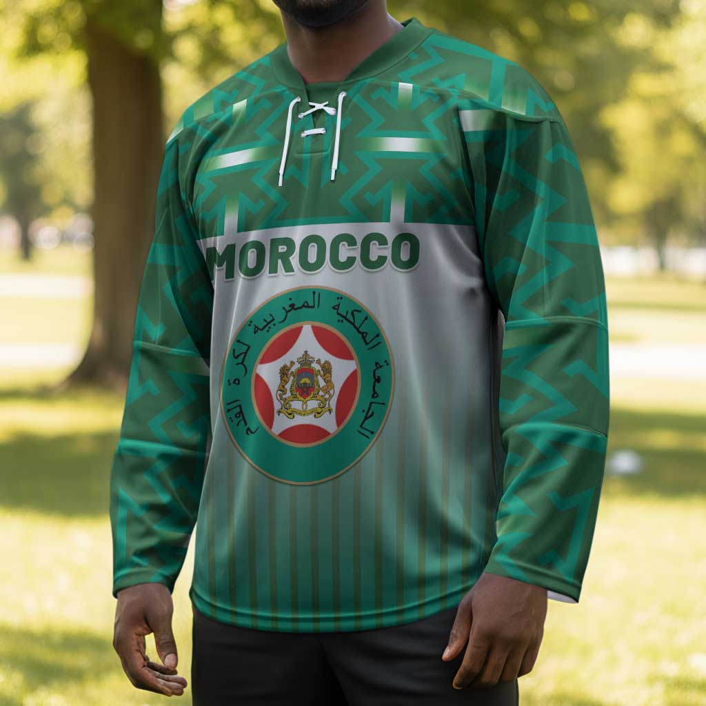 Custom Morocco Football Hockey Jersey 1994 Retro Green Version - African Pride