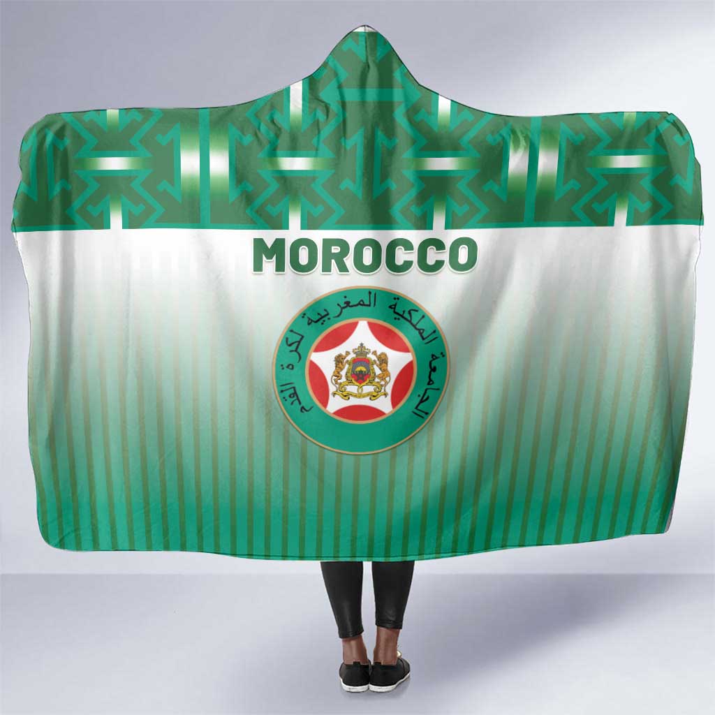 Morocco Football Hooded Blanket 1994 Retro Green Version - African Pride